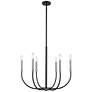 4_Haylie 26" Wide Black and Brushed Nickel 6-Light Chandelier more views