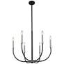 5_Haylie 26" Wide Black and Brushed Nickel 6-Light Chandelier more views