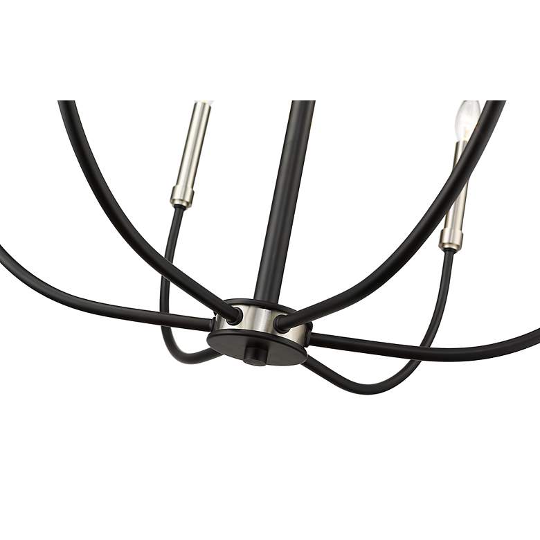 Image 6 Haylie 26" Wide Black and Brushed Nickel 6-Light Chandelier more views
