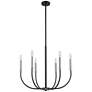 7_Haylie 26" Wide Black and Brushed Nickel 6-Light Chandelier more views