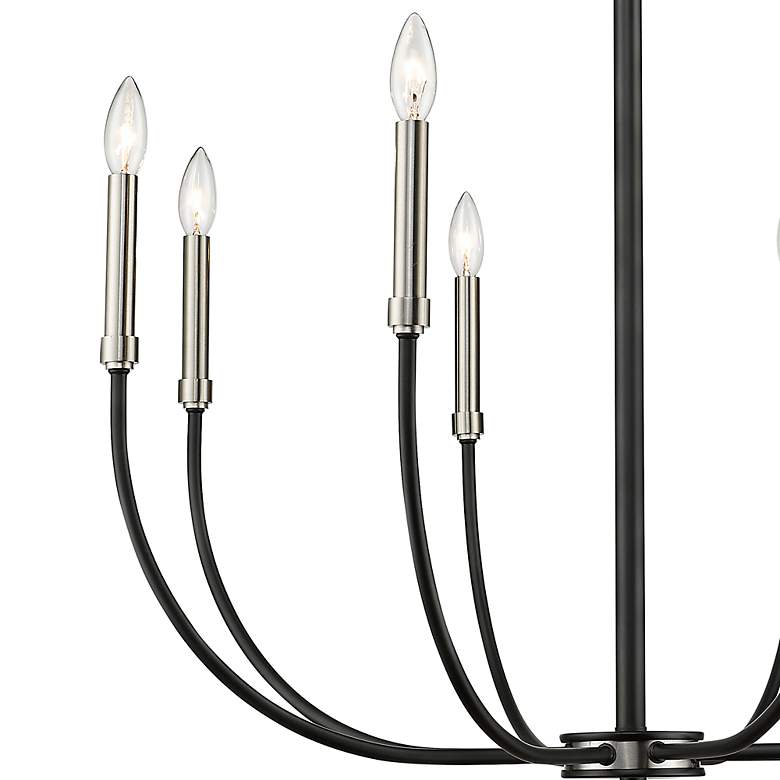 Image 4 Haylie 32 1/2"W Black and Brushed Nickel 8-Light Chandelier more views