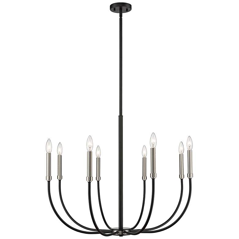 Image 7 Haylie 32 1/2"W Black and Brushed Nickel 8-Light Chandelier more views
