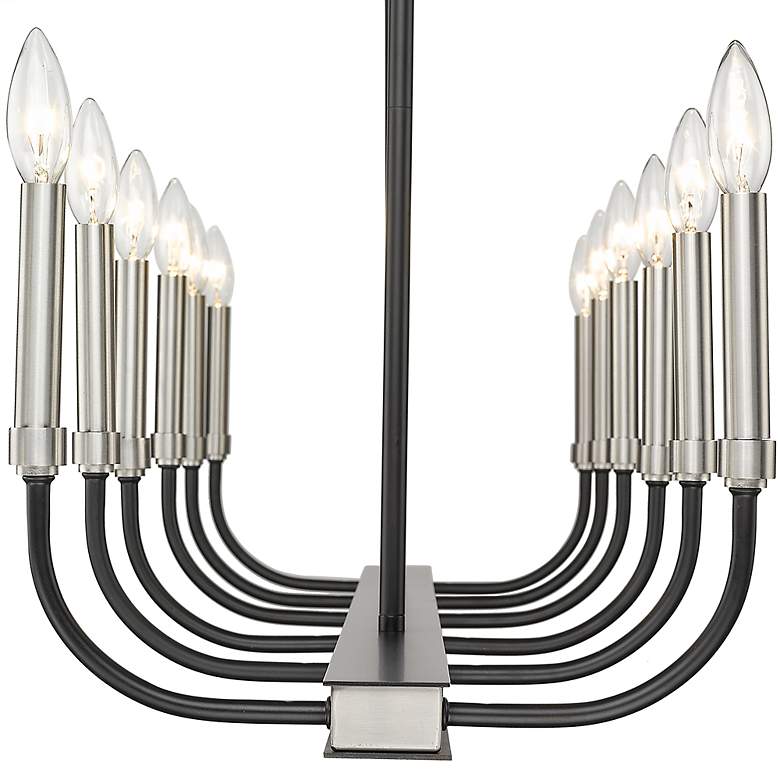Image 5 Haylie 56" Wide Black and Nickel 12-Light Island Chandelier more views