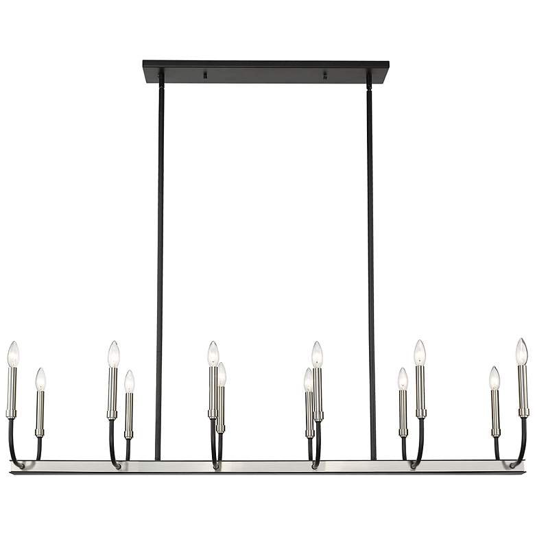 Image 6 Haylie 56" Wide Black and Nickel 12-Light Island Chandelier more views