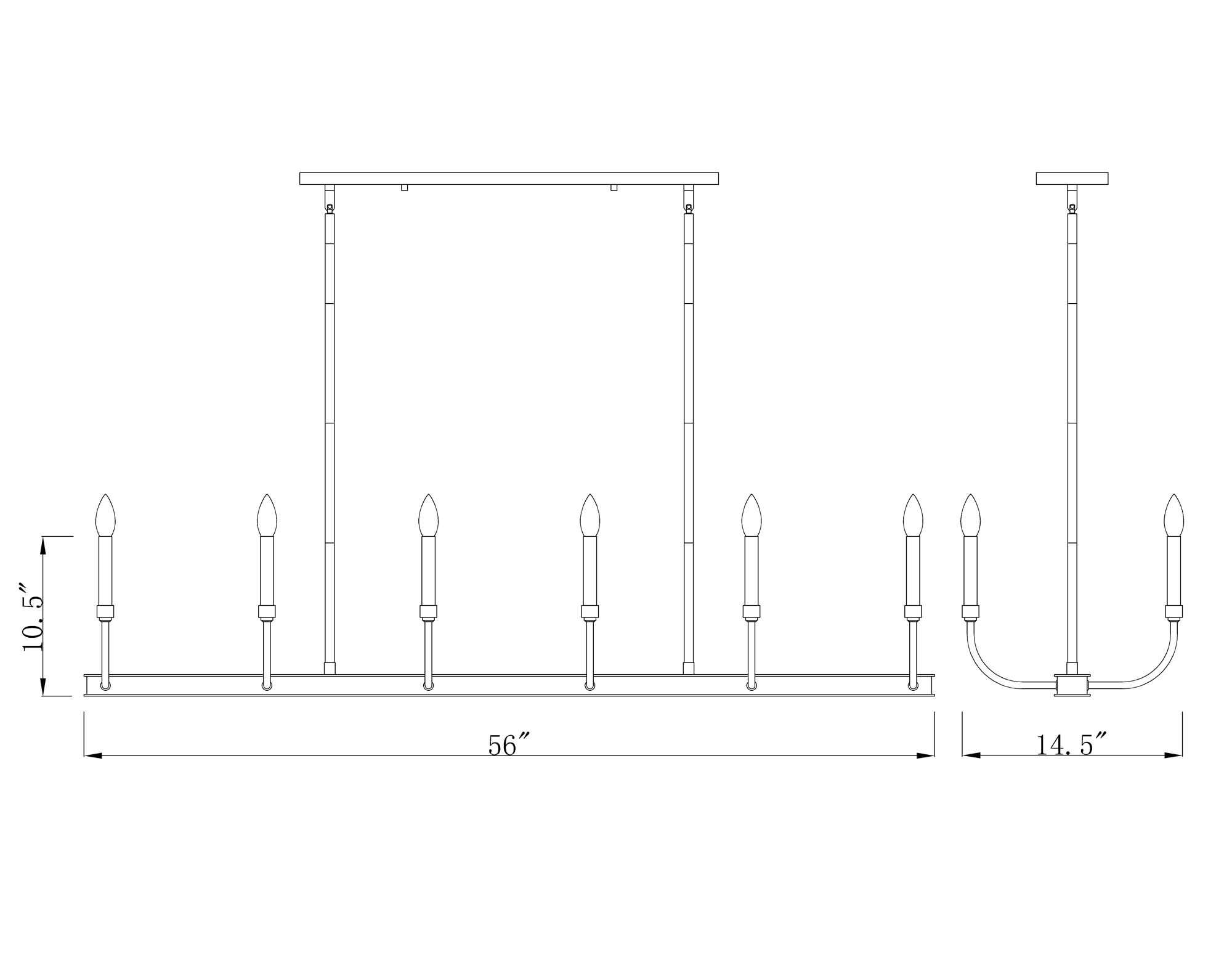 Haylie 56" Wide Black and Nickel 12-Light Island Chandelier in scene
