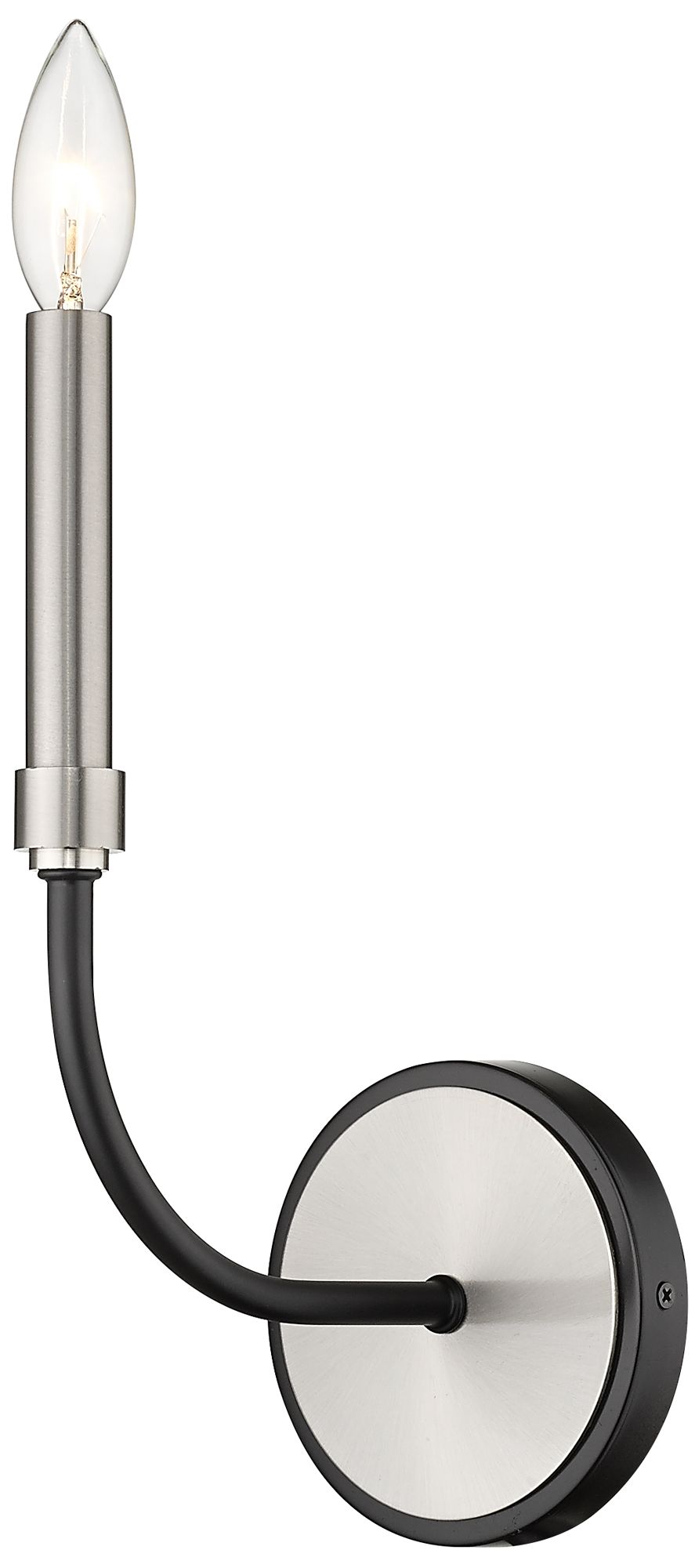 Image 2 Haylie by Z-Lite Matte Black + Brushed Nickel 5.25 inch 1 Light Wall Sconce