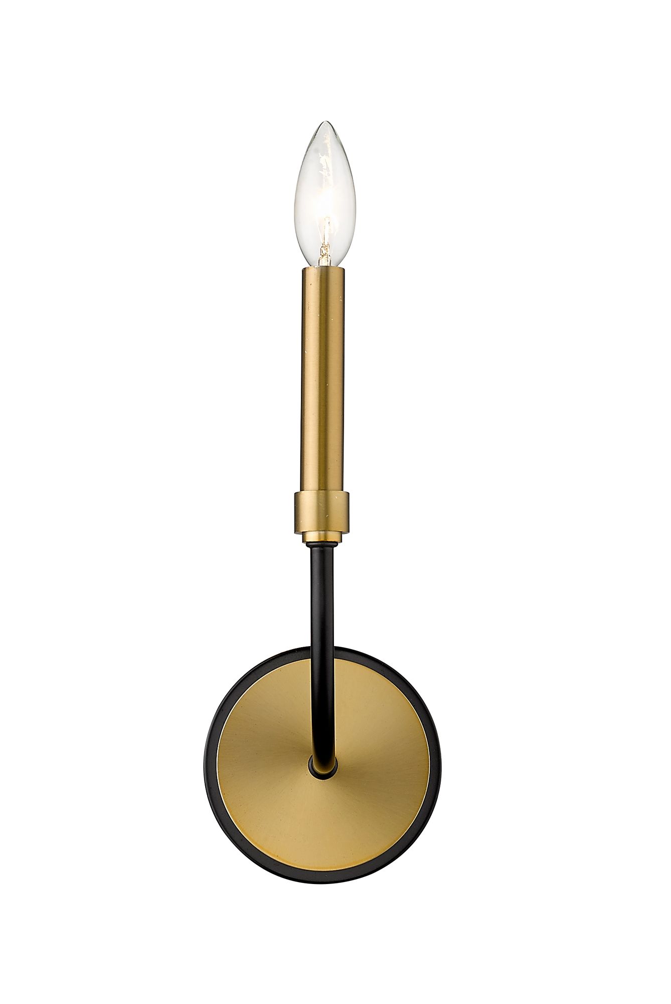 Image 5 Haylie by Z-Lite Matte Black + Olde Brass 5.25 inch 1 Light Wall Sconce more views