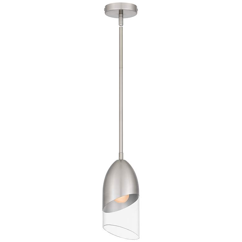 Image 1 Haynes 1-Light Brushed Nickel Mini Pendant Light