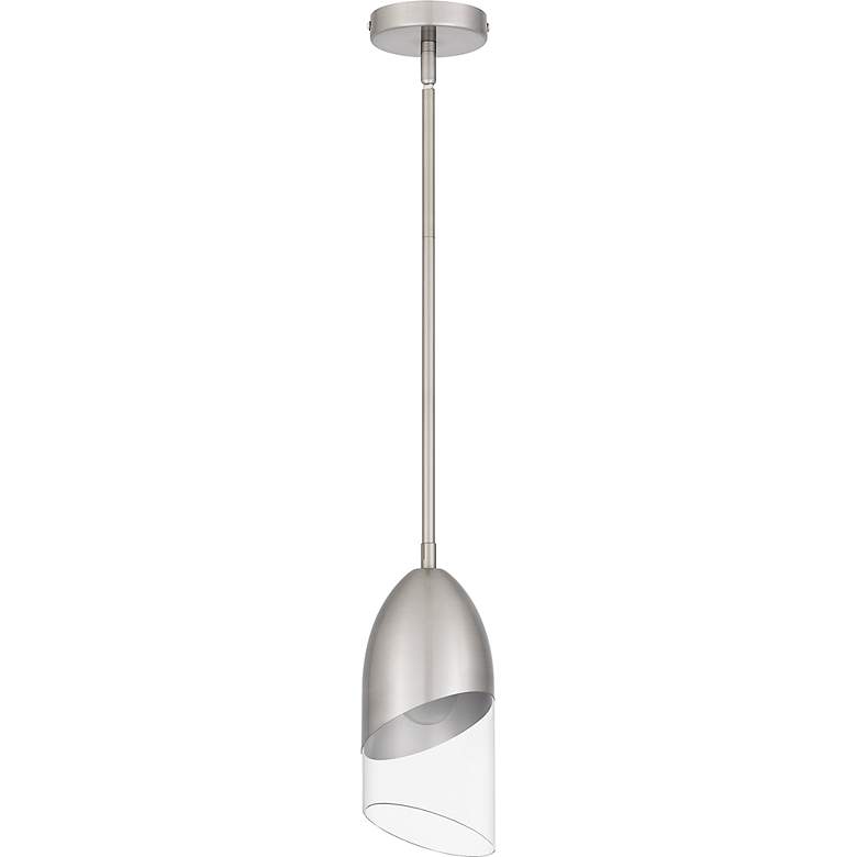 Image 2 Haynes 1-Light Brushed Nickel Mini Pendant Light more views