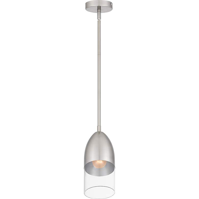 Image 4 Haynes 1-Light Brushed Nickel Mini Pendant Light more views