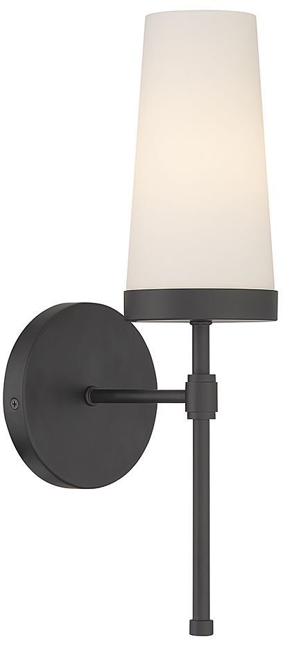 Image 4 Haynes 1-Light Wall Sconce in Matte Black more views
