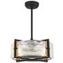 5_Hayward 4-Light Fan D'Lier in Matte Black with Warm Brass Accents more views