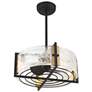 6_Hayward 4-Light Fan D'Lier in Matte Black with Warm Brass Accents more views