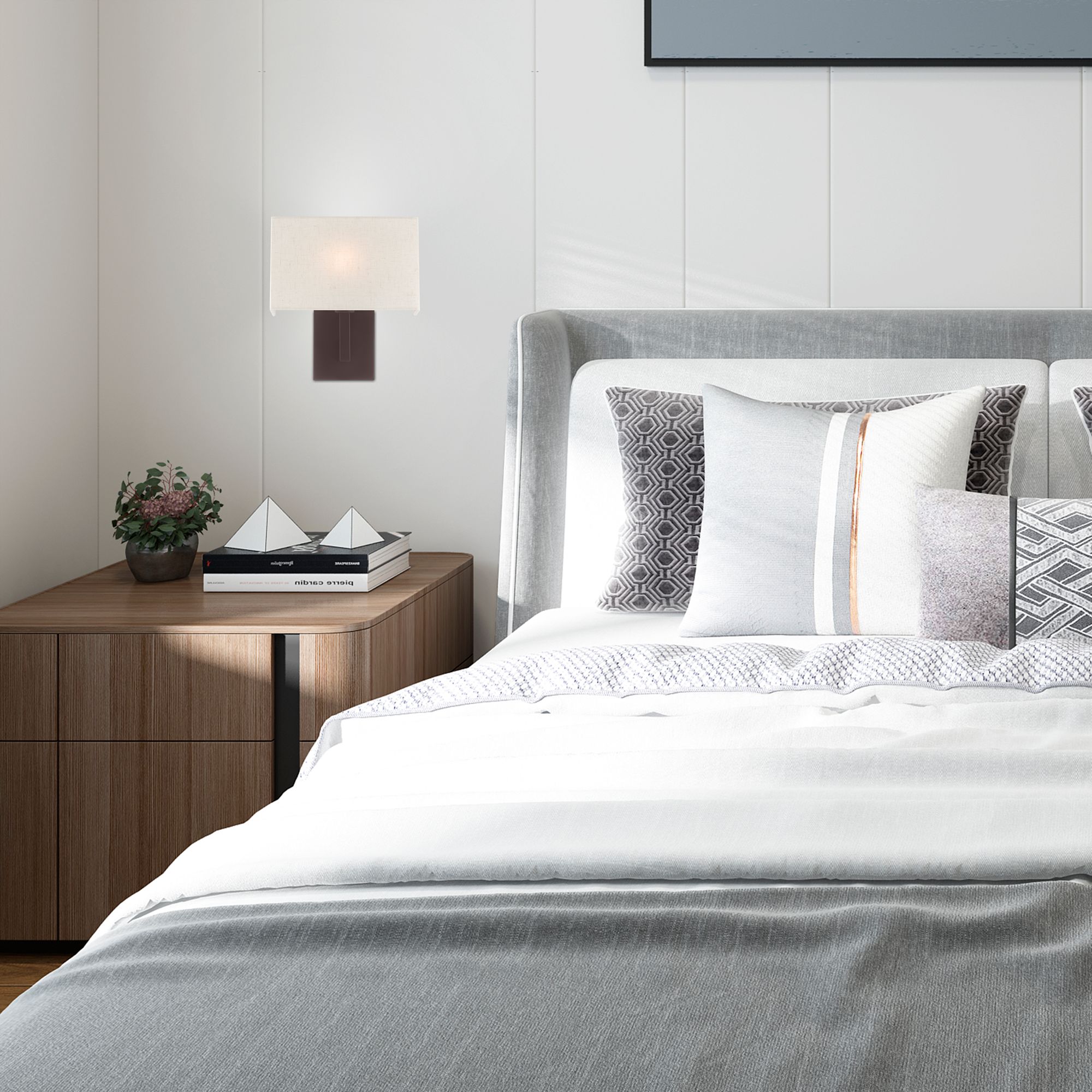 Hayworth 12" High Bronze Rectangular Wall Sconce