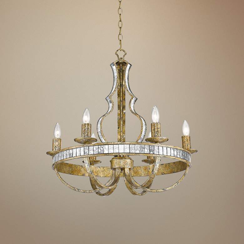 Image 1 Hayworth 26 inch Wide Luxe Gold Glam 6-Light Chandelier
