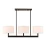 3_Hayworth 42" Wide Bronze 3-Light Linear Chandelier more views