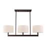 4_Hayworth 42" Wide Bronze 3-Light Linear Chandelier more views