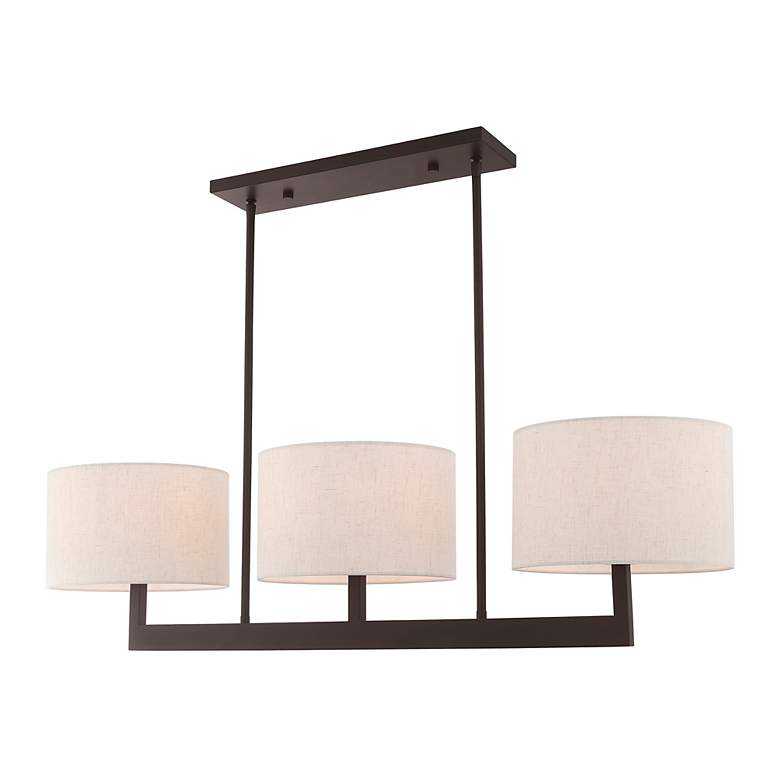 Image 5 Hayworth 42" Wide Bronze 3-Light Linear Chandelier more views
