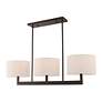 5_Hayworth 42" Wide Bronze 3-Light Linear Chandelier more views