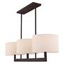 6_Hayworth 42" Wide Bronze 3-Light Linear Chandelier more views