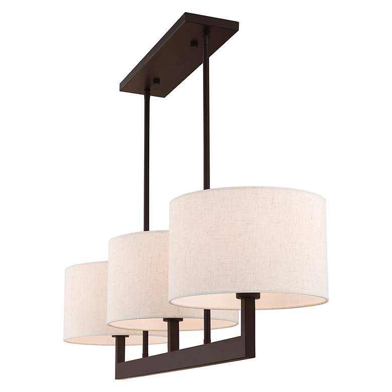 Image 7 Hayworth 42" Wide Bronze 3-Light Linear Chandelier more views