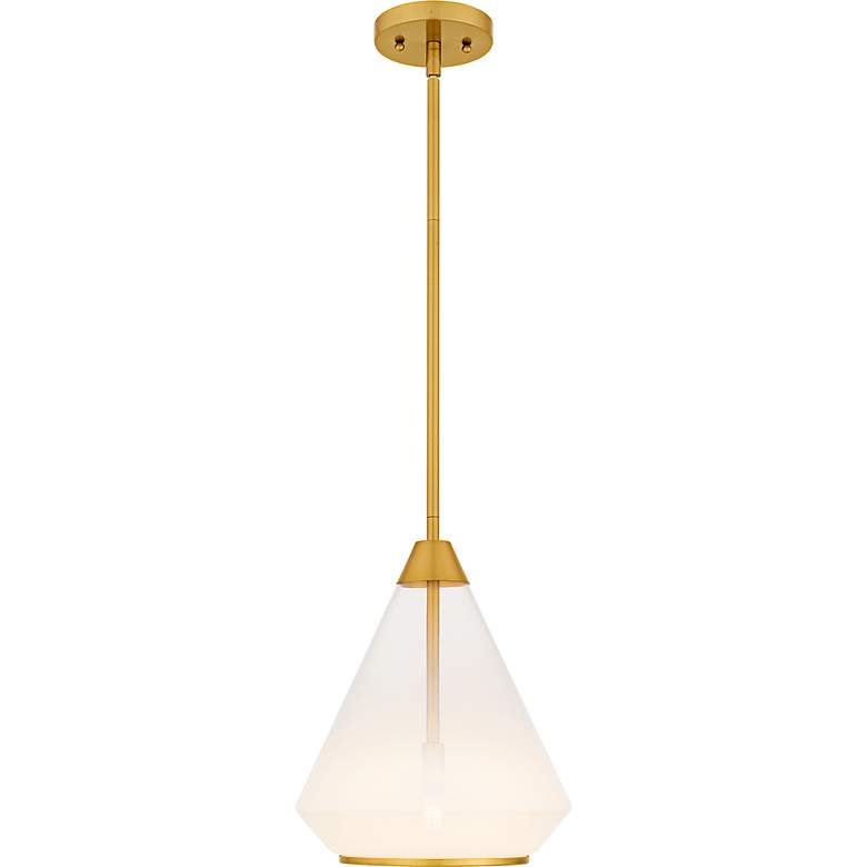 Image 3 Haze 1-Light Brushed Gold Mini Pendant more views