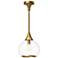 Hazel 10 1/4" Wide Aged Gold Mini Pendant with Clear Glass