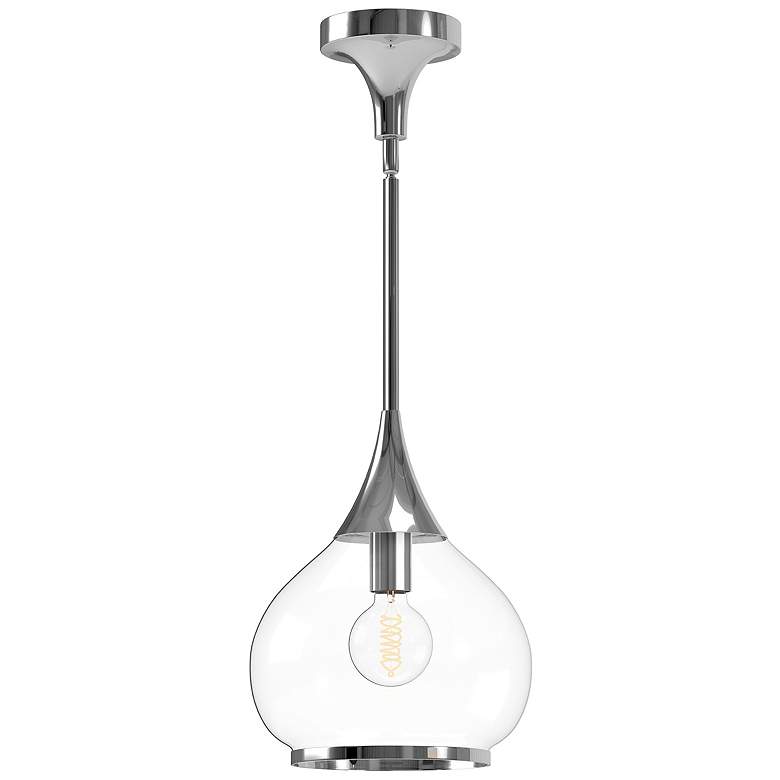 Image 1 Hazel 10 1/4" Wide Chrome Mini Pendant with Clear Glass