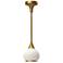 Hazel 6 3/4" Wide Aged Gold Mini Pendant w/ Opal Glass Shade