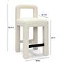 5_Hazel 26" Cream Boucle Fabric Counter Stool more views