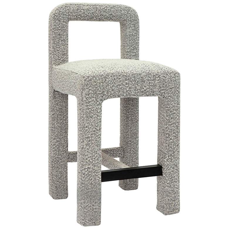 Image 1 Hazel 26" Gray Boucle Fabric Counter Stool