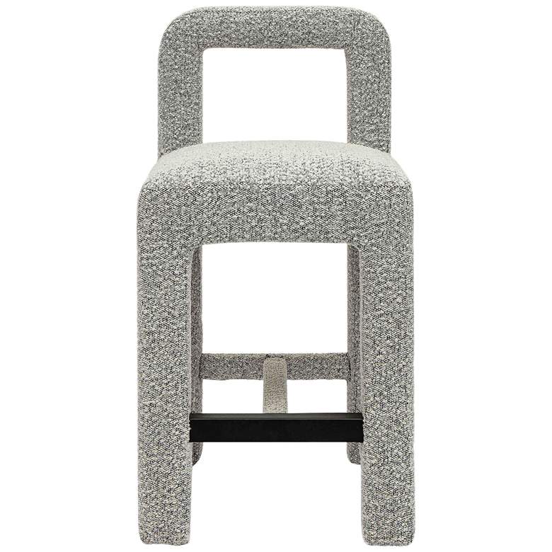 Image 3 Hazel 26" Gray Boucle Fabric Counter Stool more views