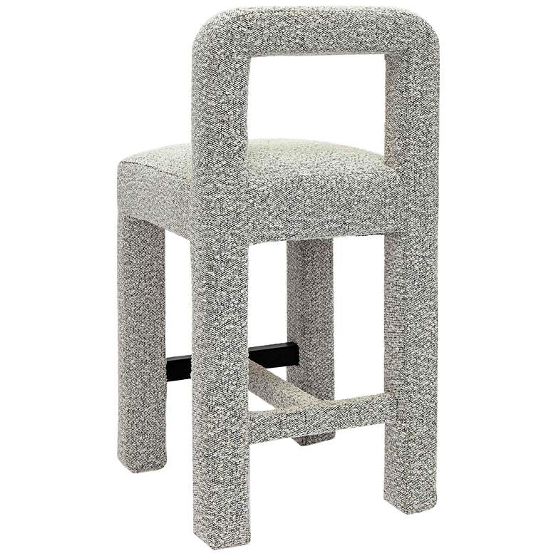 Image 4 Hazel 26" Gray Boucle Fabric Counter Stool more views
