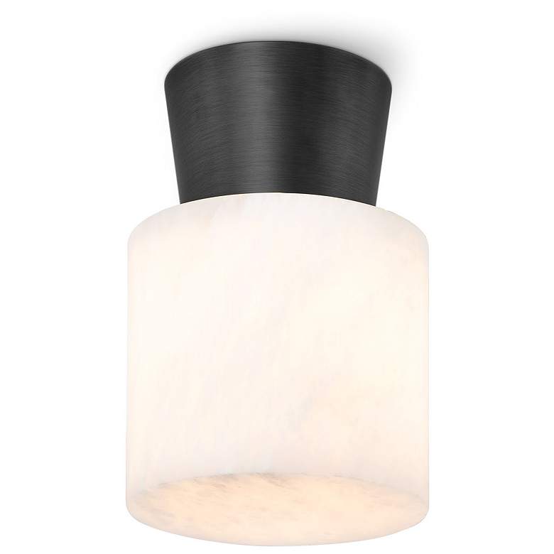 Image 1 Hazel Alabaster Flush Mount (Oil Rubbed Bronze)