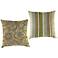 Hazel and Green Reversible 18" Square Outdoor Toss Pillow