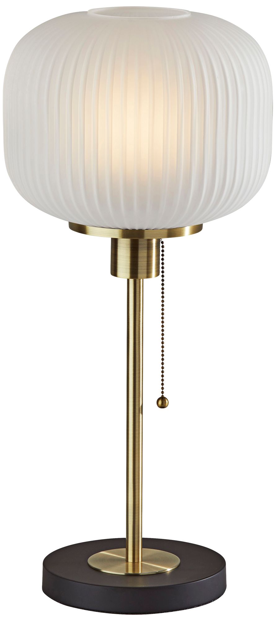 ribbed glass accent lamp