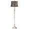 Hazel Antique White Floor Lamp with Hasselt Cafe Shade