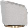 7_Hazel Belfast Heather Gray Fabric and Antique Brass Swivel Armchair more views