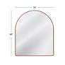 6_Hazel Brown 34" x 40" Arched Top Wall Mirror more views