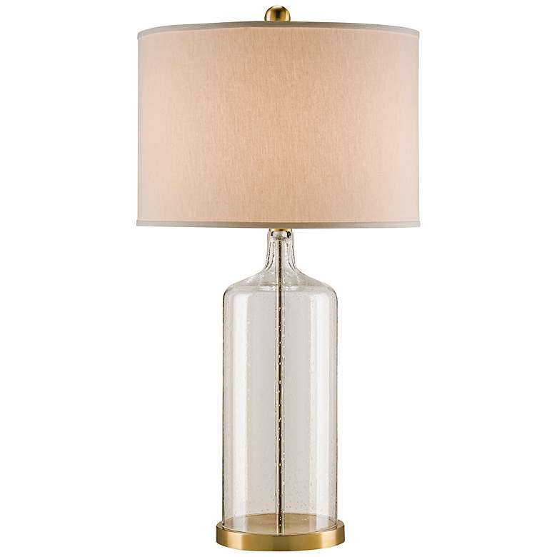 Image 1 Hazel Clear Bubbled Glass Table Lamp