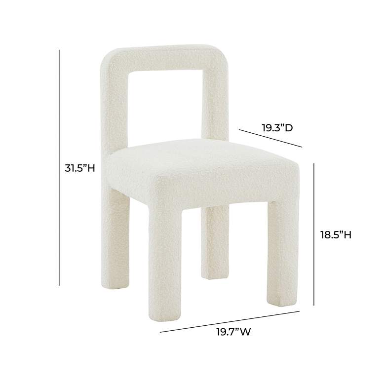 Image 7 Hazel Cream Boucle Fabric Dining Chair more views