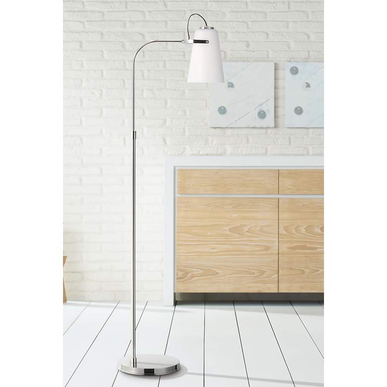 Image 1 Hazel Polished Nickel LED Floor Lamp by Ralph Lauren