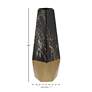 Hazen 18" High Black Gold Geometric Vase