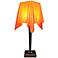 Hazen Hand-Crafted Fabric Peach Wood Table Lamp