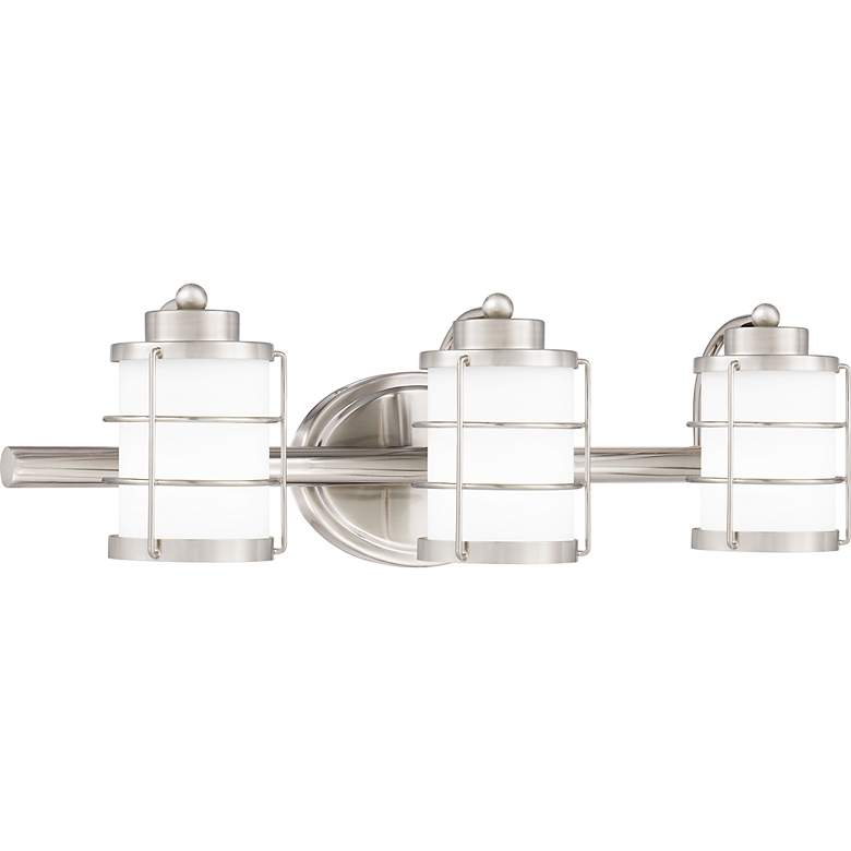 Image 2 Hazlett 23" Wide Brushed Nickel 3-Light Bath Light more views