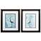 Hazy Morning Heron 9"W x 11"H Framed Art Set of 2