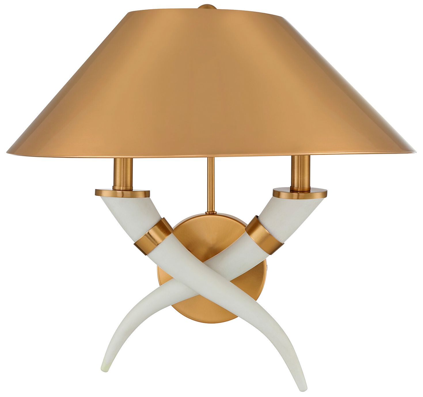 Image 3 Hearne 2-Light Wall Sconce in Warm Brass by Dann Foley more views