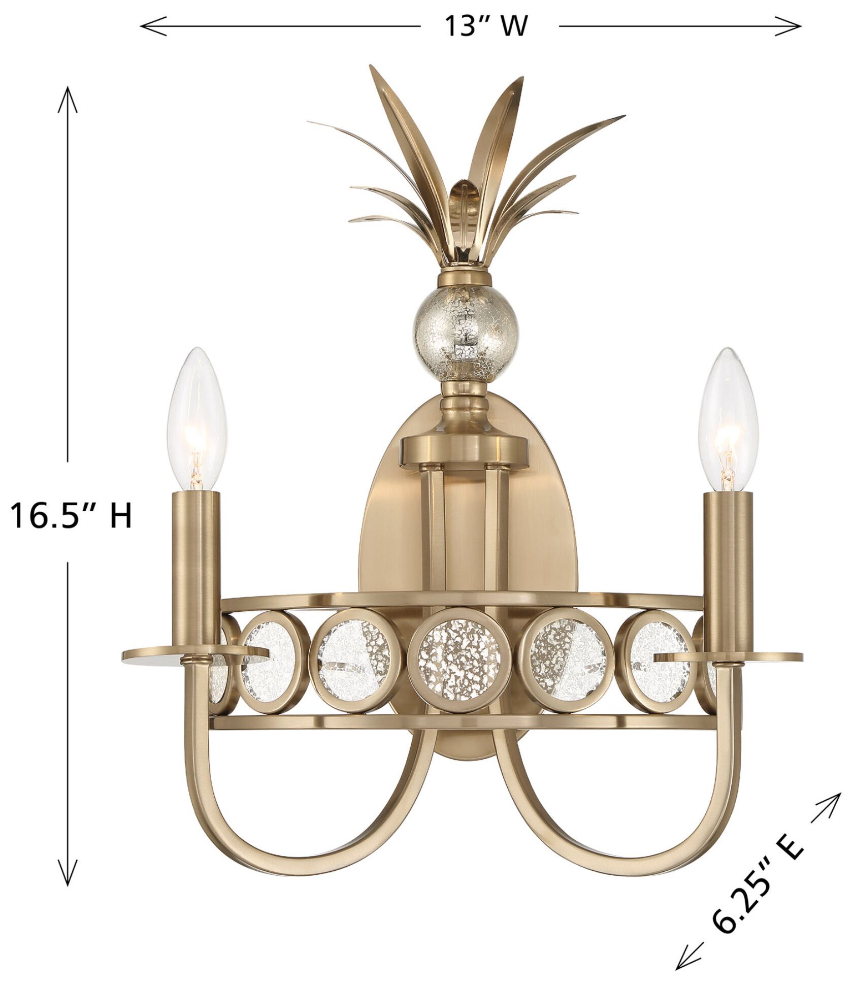Image 5 Hearst 2-Light Wall Sconce in Noble Brass more views