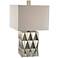 Hearst Clear Mirror and Chrome Glass Table Lamp