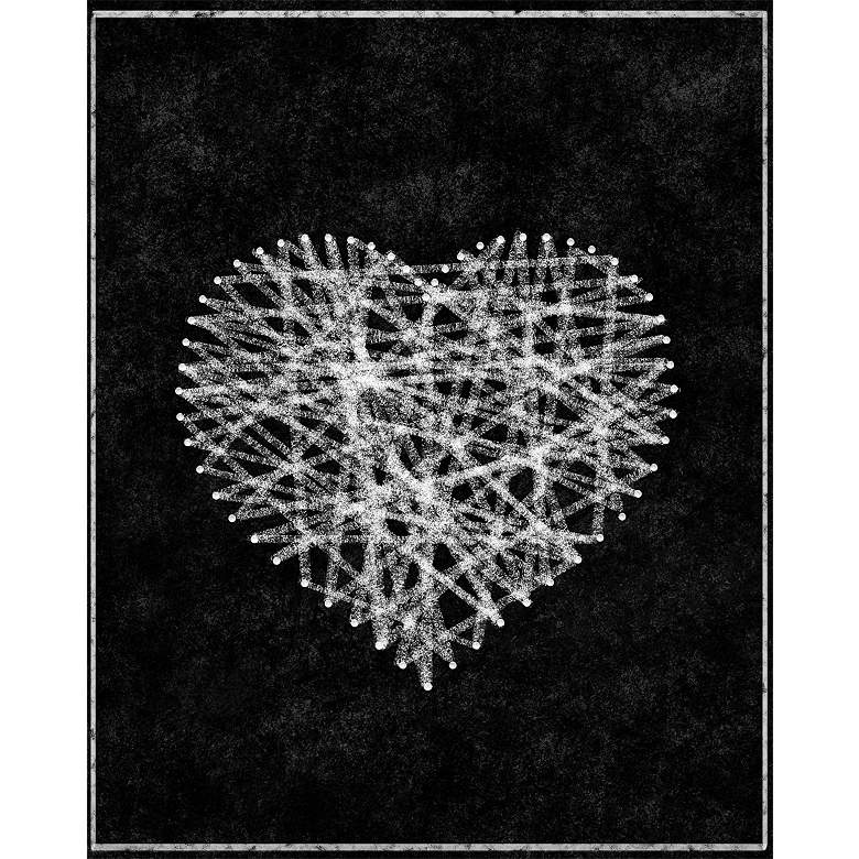 Image 1 Heart 20 inch High Black and White Giclee Wall Art